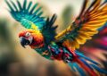 Soaring With Colors: the Aerodynamics of Parrot Flight
